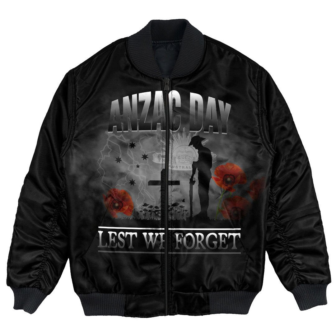 Vibe Hoodie Clothing - ANZAC Day Remember Australia and New Zealand Bomber Jacket - Vibe Hoodie Shop