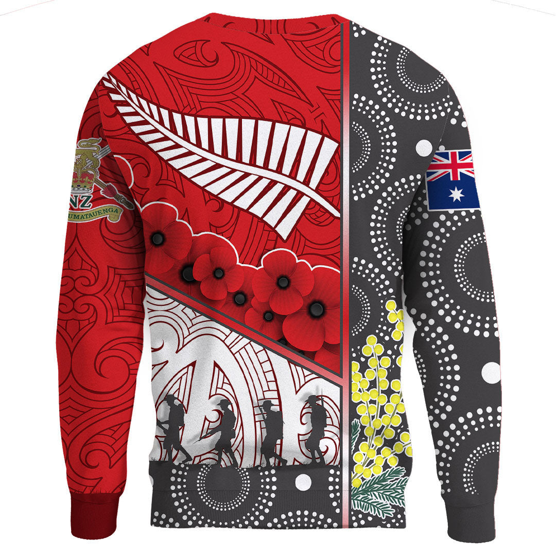 Vibe Hoodie Clothing - Australia Indigenous and New Zealand Maori ANZAC (Red) .Sweatshirt - Vibe Hoodie Shop