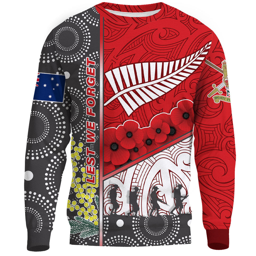 Vibe Hoodie Clothing - Australia Indigenous and New Zealand Maori ANZAC (Red) .Sweatshirt - Vibe Hoodie Shop