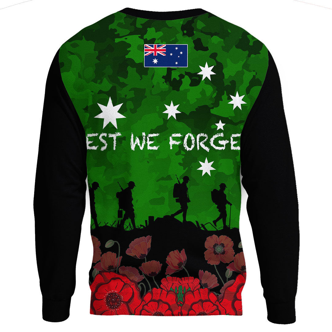 Vibe Hoodie Clothing - Australia ANZAC Day Camouflage and Poppy.Sweatshirt - Vibe Hoodie Shop