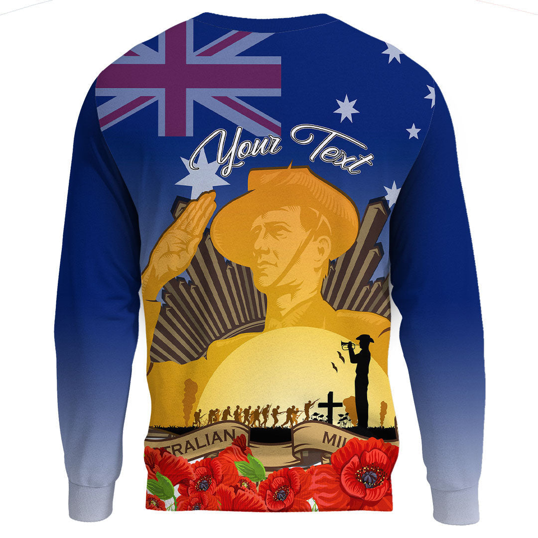 Vibe Hoodie Clothing - (Custom) Australia ANZAC Day Soldier Salute.Sweatshirt - Vibe Hoodie Shop