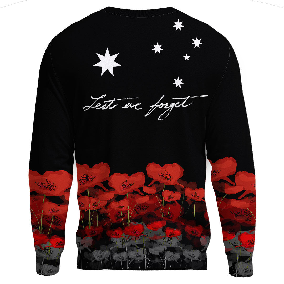 Vibe Hoodie Clothing - Australian Military Forces ANZAC Day Lest We Forget.Sweatshirt - Vibe Hoodie Shop