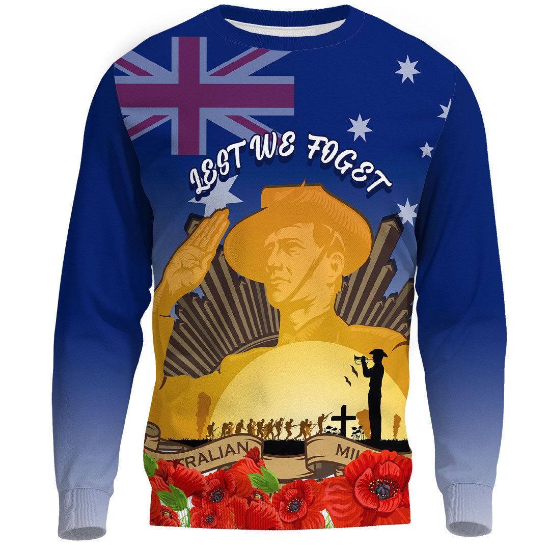 Vibe Hoodie Clothing - (Custom) Australia ANZAC Day Soldier Salute.Sweatshirt - Vibe Hoodie Shop