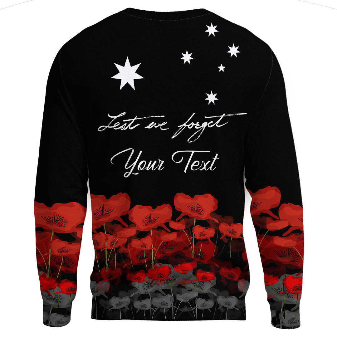 Vibe Hoodie Clothing - (Custom) Australian Military Forces ANZAC Day Lest We Forget.Sweatshirt - Vibe Hoodie Shop