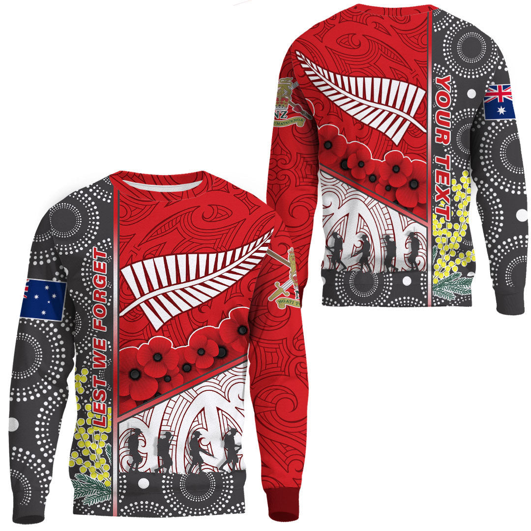 Vibe Hoodie Clothing - (Custom) Australia Indigenous and New Zealand Maori ANZAC (Red) .Sweatshirt - Vibe Hoodie Shop