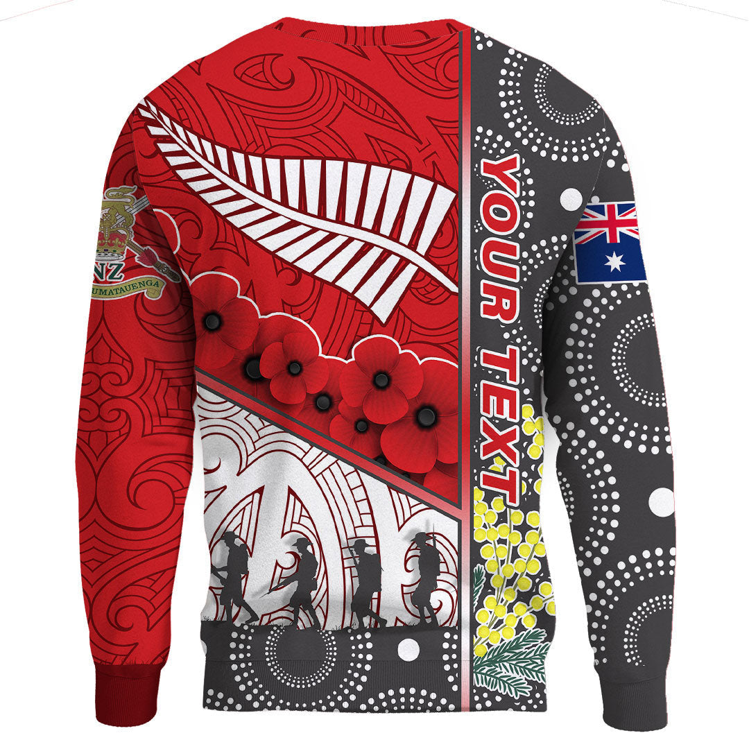 Vibe Hoodie Clothing - (Custom) Australia Indigenous and New Zealand Maori ANZAC (Red) .Sweatshirt - Vibe Hoodie Shop