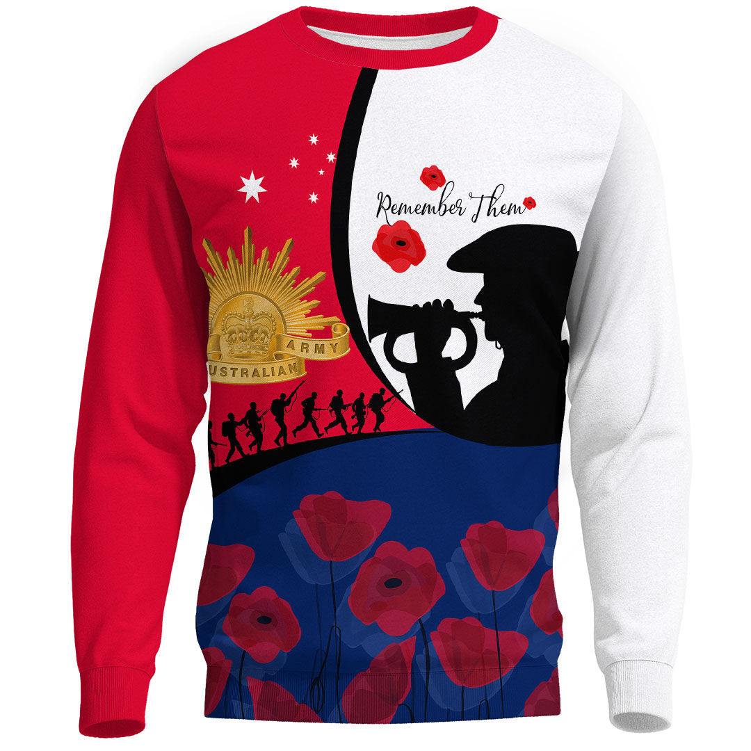 Vibe Hoodie Clothing - Australia ANZAC Day Soldier Blowing Trumpet.Sweatshirt - Vibe Hoodie Shop