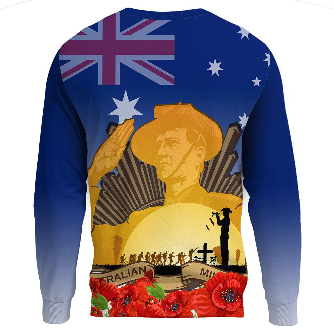 Vibe Hoodie Clothing - Australia ANZAC Day Soldier Salute.Sweatshirt - Vibe Hoodie Shop