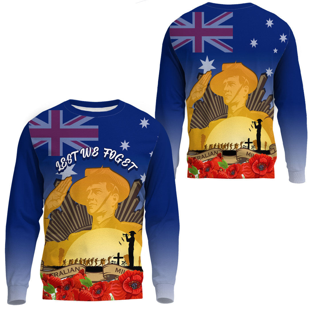 Vibe Hoodie Clothing - Australia ANZAC Day Soldier Salute.Sweatshirt - Vibe Hoodie Shop