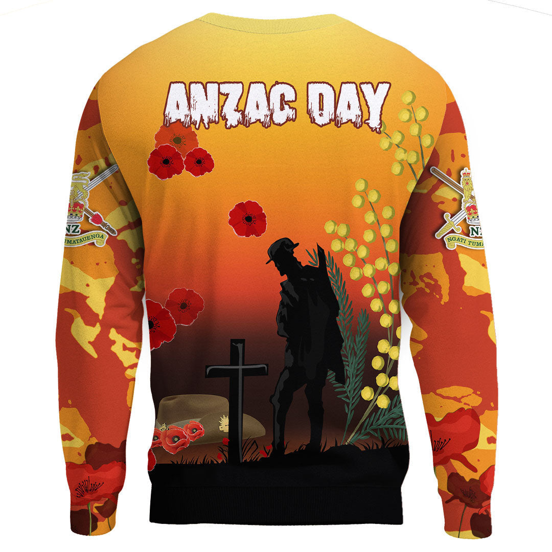 Vibe Hoodie Clothing - Australia ANZAC Lest We Forget 2022 - Orange.Sweatshirt - Vibe Hoodie Shop