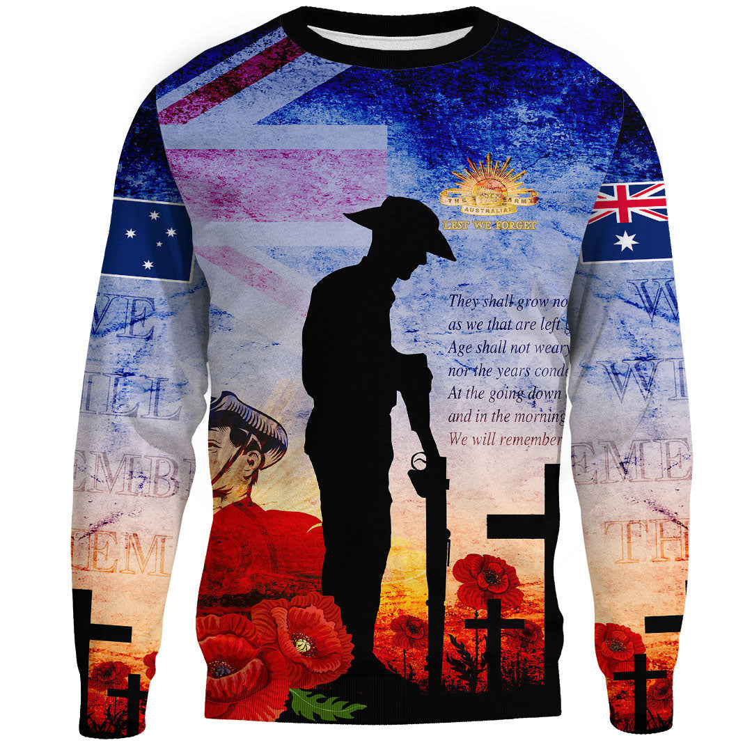 Vibe Hoodie Clothing - ANZAC Day Australia Soldier We Will Rememer Them.Sweatshirt - Vibe Hoodie Shop