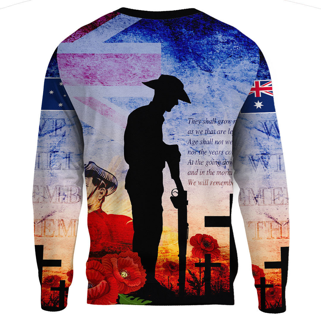 Vibe Hoodie Clothing - ANZAC Day Australia Soldier We Will Rememer Them.Sweatshirt - Vibe Hoodie Shop