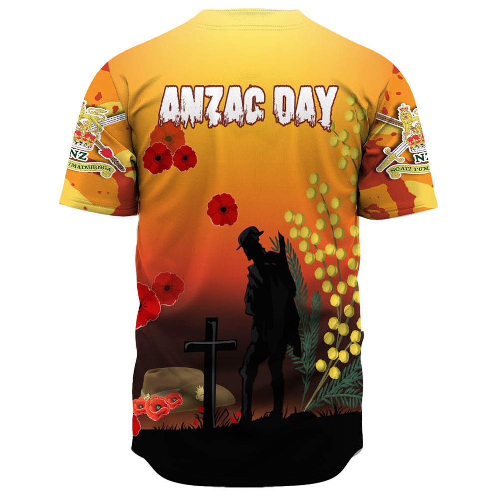 VibeHoodie Clothing - Australia ANZAC Lest We Forget 2022 - Orange Baseball Jersey LT10 - Vibe Hoodie Shop