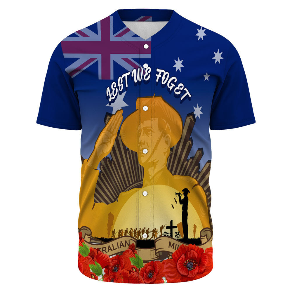 VibeHoodie Clothing - Australia ANZAC Day Soldier Salute Baseball Jersey LT10 - Vibe Hoodie Shop