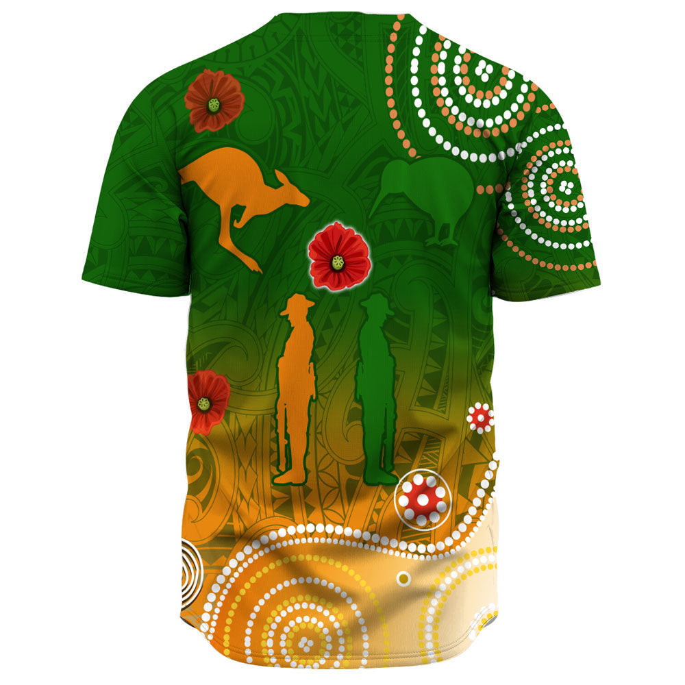 VibeHoodie Clothing - ANZAC New Zealand Maori - Australia Indigenous Baseball Jersey LT10 - Vibe Hoodie Shop