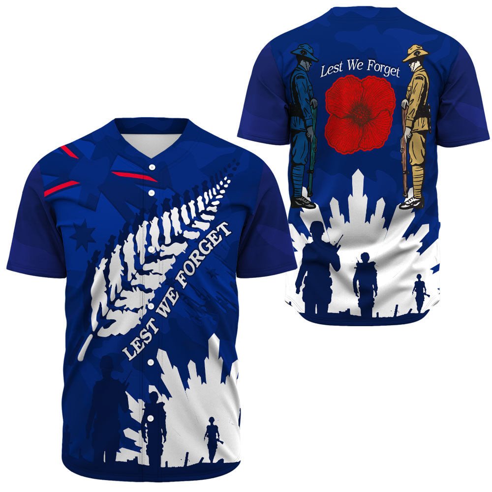 VibeHoodie Clothing - Australia ANZAC Camouflage Mix Fern Baseball Jersey LT10 - Vibe Hoodie Shop