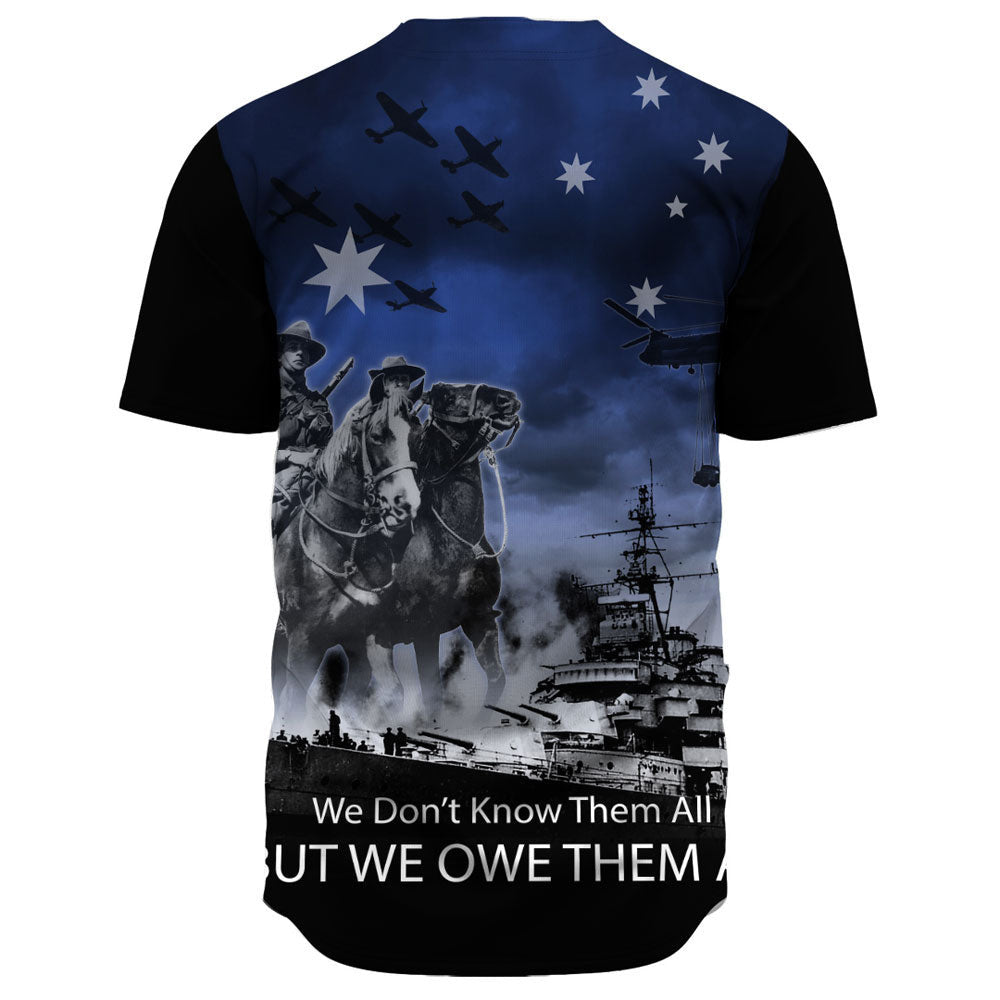 VibeHoodie Clothing - ANZAC Day Australia Light Horse Baseball Jersey LT10 - Vibe Hoodie Shop