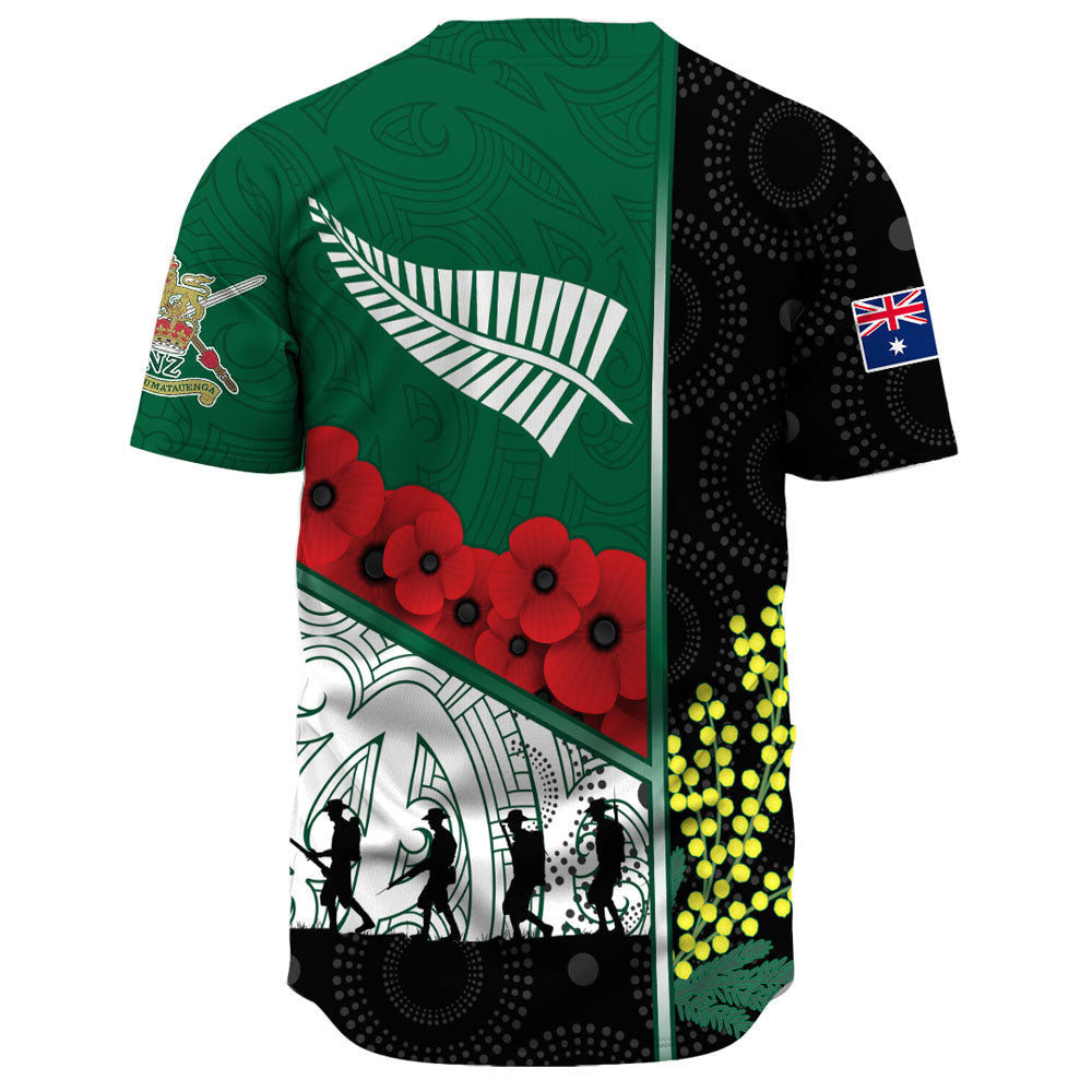 VibeHoodie Clothing - Australia Indigenous and New Zealand Maori ANZAC Baseball Jersey LT10 - Vibe Hoodie Shop