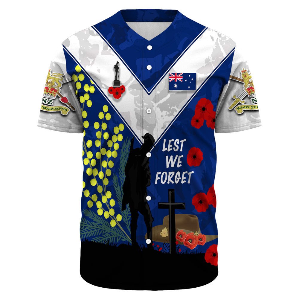 VibeHoodie Clothing - Australia ANZAC Lest We Forget 2022 Baseball Jersey LT10 - Vibe Hoodie Shop