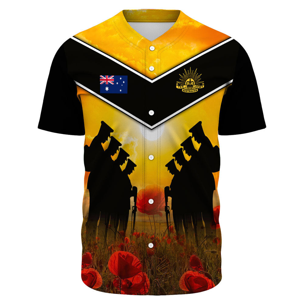 VibeHoodie Clothing - Australia Standing Guard ANZAC Day Baseball Jersey LT10 - Vibe Hoodie Shop