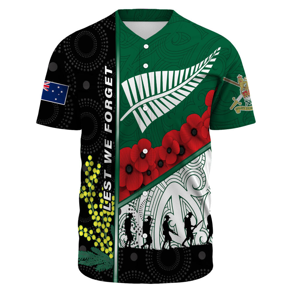 VibeHoodie Clothing - Australia Indigenous and New Zealand Maori ANZAC Baseball Jersey LT10 - Vibe Hoodie Shop