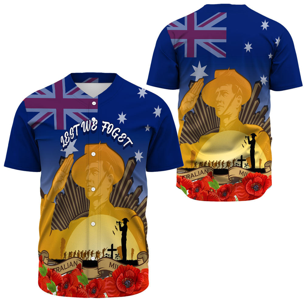 VibeHoodie Clothing - Australia ANZAC Day Soldier Salute Baseball Jersey LT10 - Vibe Hoodie Shop