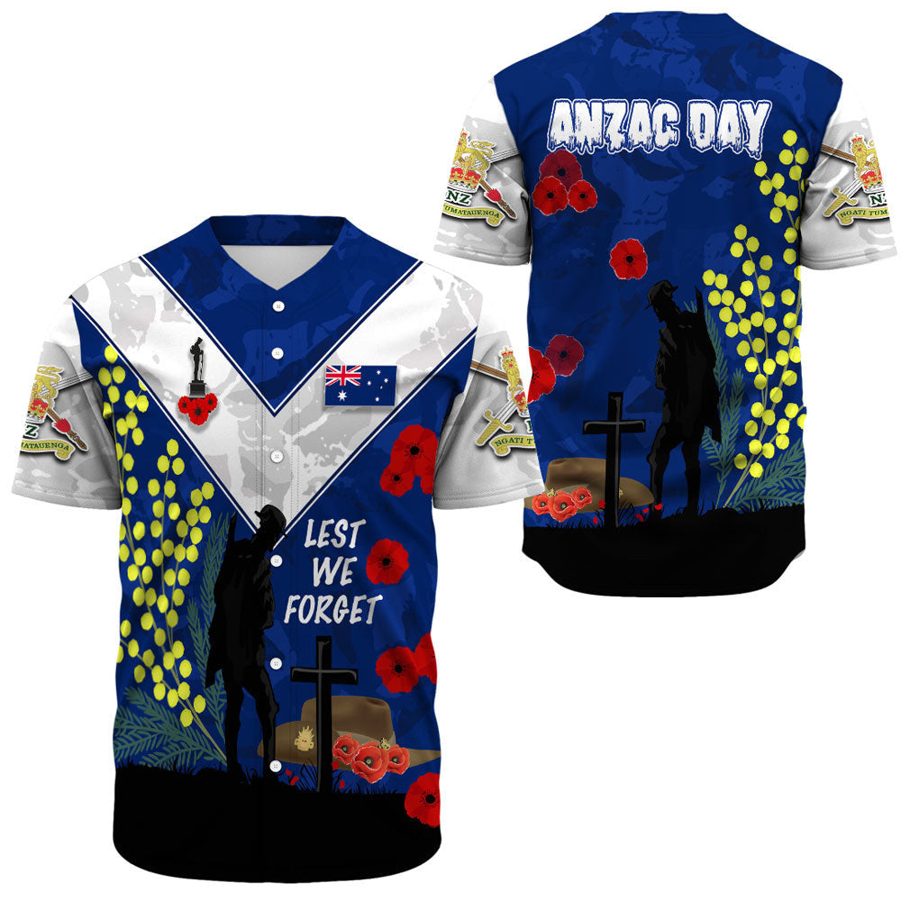 VibeHoodie Clothing - Australia ANZAC Lest We Forget 2022 Baseball Jersey LT10 - Vibe Hoodie Shop