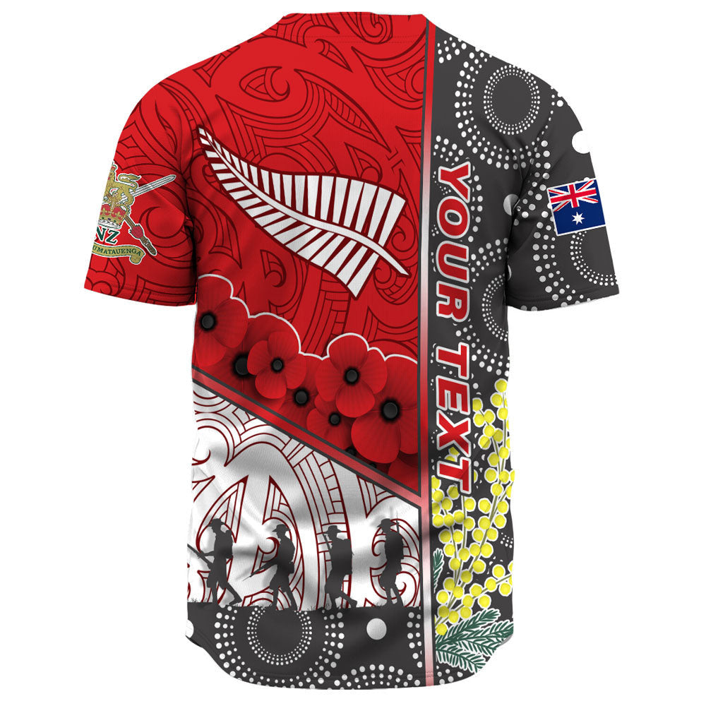 VibeHoodie Clothing - (Custom) Australia Indigenous and New Zealand Maori ANZAC (Red) Baseball Jersey LT10 - Vibe Hoodie Shop