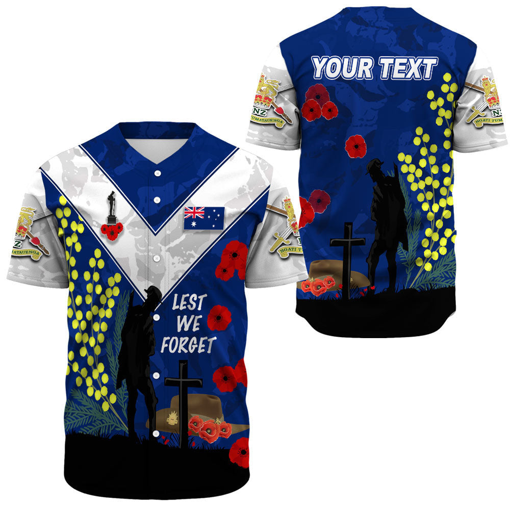 VibeHoodie Clothing - (Custom) Australia ANZAC Lest We Forget 2022 Baseball Jersey LT10 - Vibe Hoodie Shop