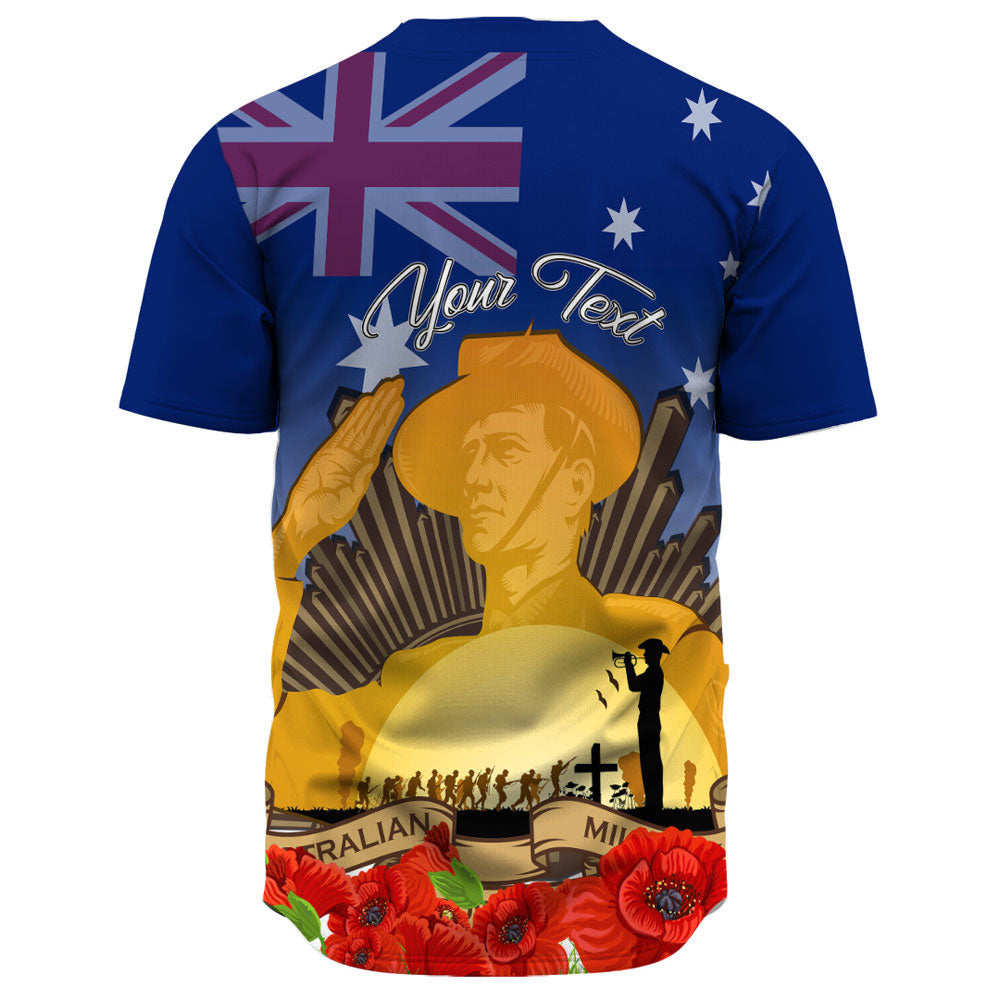 VibeHoodie Clothing - (Custom) Australia ANZAC Day Soldier Salute Baseball Jersey LT10 - Vibe Hoodie Shop