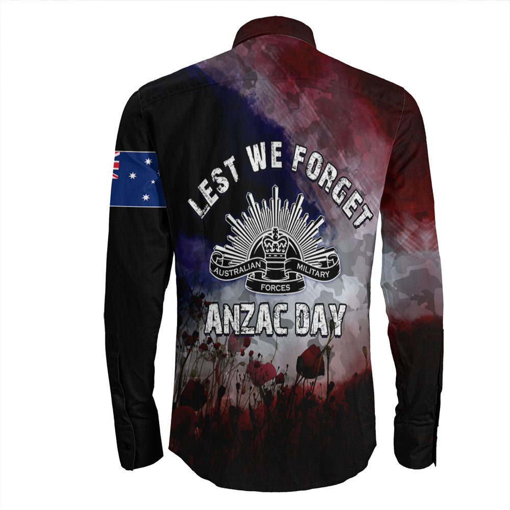 VibeHoodie Clothing - ANZAC Day The Australian Army Long Sleeve Button Shirt LT10 - Vibe Hoodie Shop