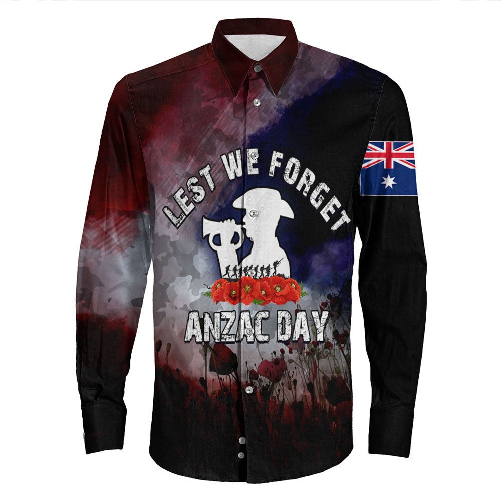 VibeHoodie Clothing - ANZAC Day The Australian Army Long Sleeve Button Shirt LT10 - Vibe Hoodie Shop