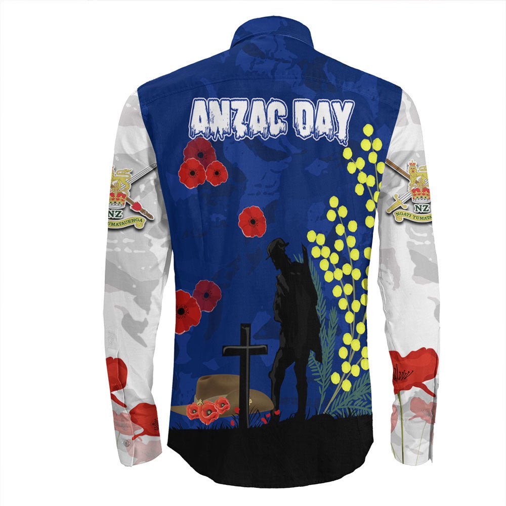 VibeHoodie Clothing - Australia ANZAC Lest We Forget 2022 Long Sleeve Button Shirt LT10 - Vibe Hoodie Shop