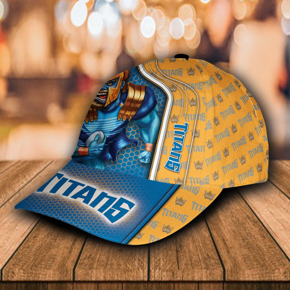 NRL Gold Coast Titans 3d mascost classic Cap Custom Name LT10 - Vibe Hoodie Shop