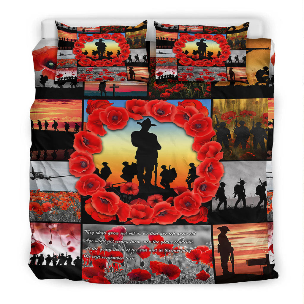 VibeHoodie Bedding Set - ANZAC Day Lest We Forget Banner Bedding Set LT10 - Vibe Hoodie Shop