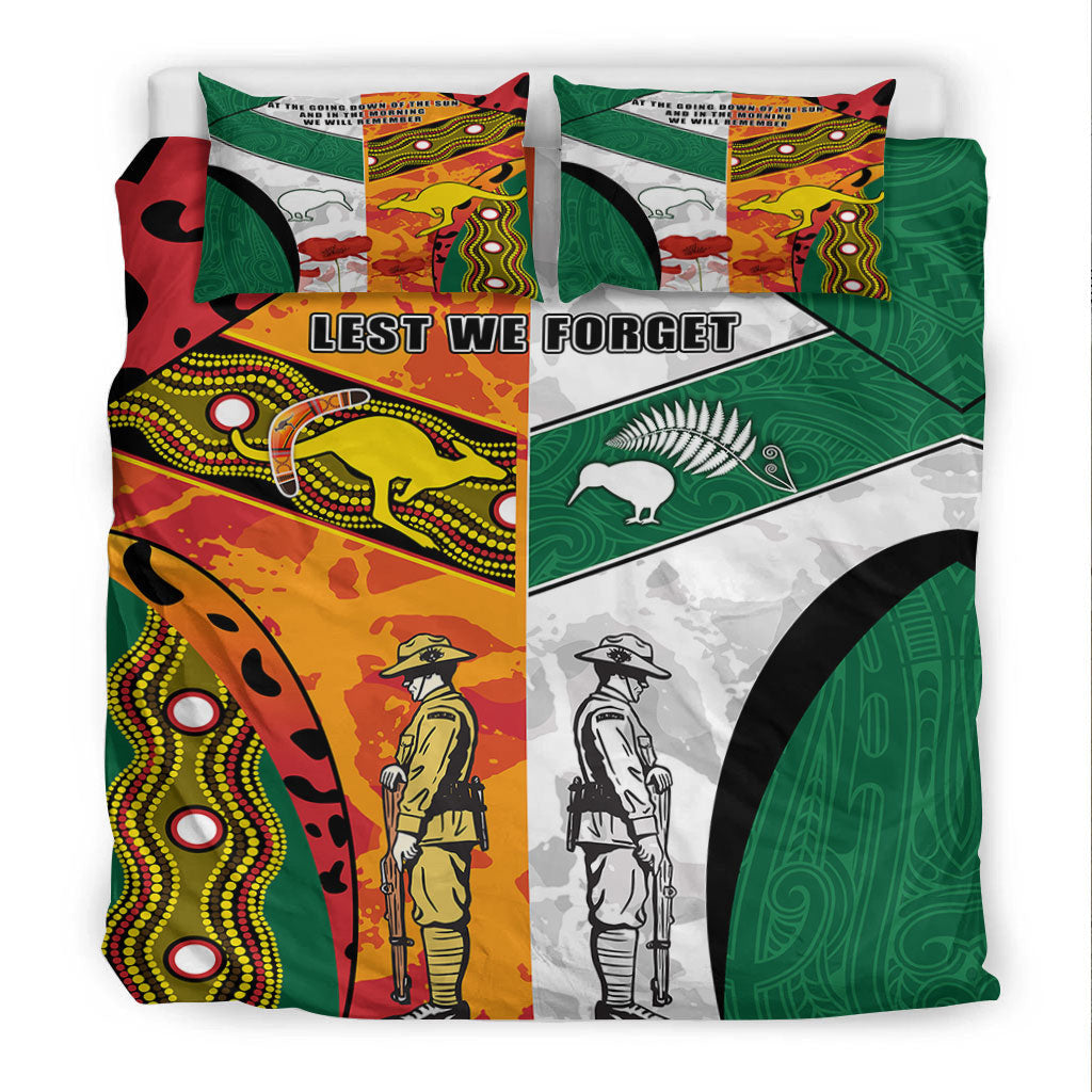 VibeHoodie Bedding Set - ANZAC Day Australia - New Zealand Mix Bedding Set LT10 - Vibe Hoodie Shop