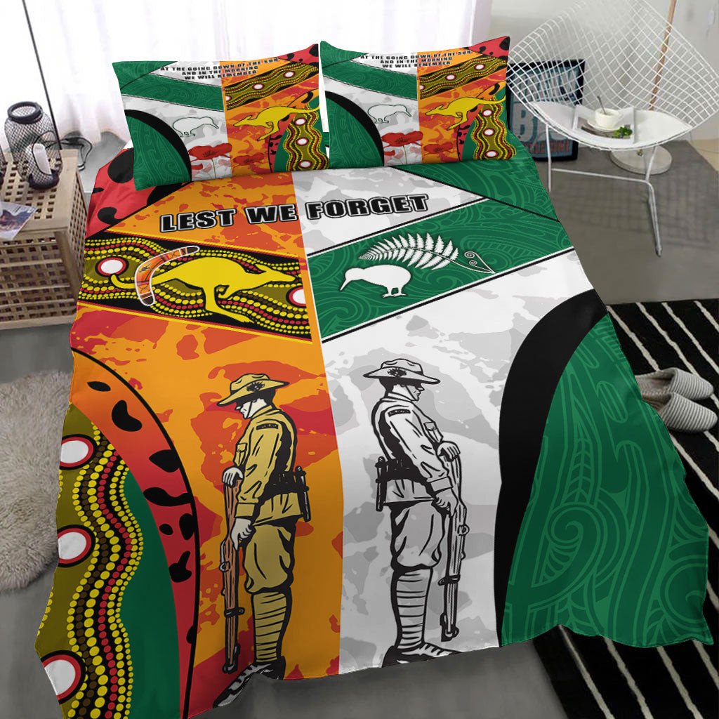 VibeHoodie Bedding Set - ANZAC Day Australia - New Zealand Mix Bedding Set LT10 - Vibe Hoodie Shop