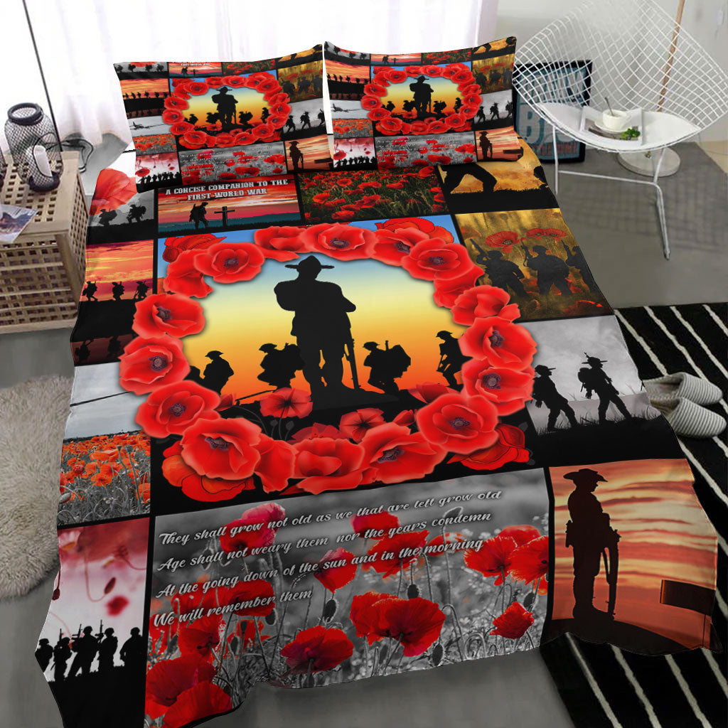 VibeHoodie Bedding Set - ANZAC Day Lest We Forget Banner Bedding Set LT10 - Vibe Hoodie Shop