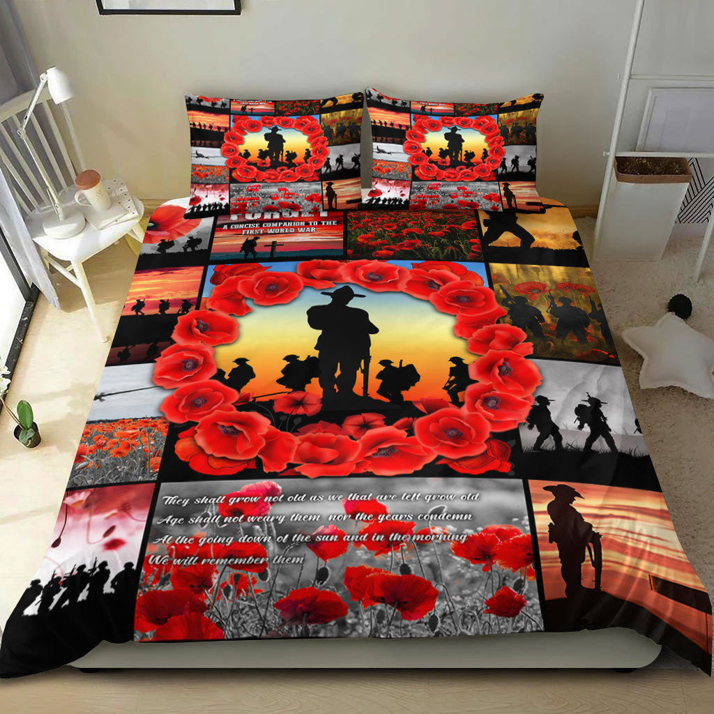 VibeHoodie Bedding Set - ANZAC Day Lest We Forget Banner Bedding Set LT10 - Vibe Hoodie Shop