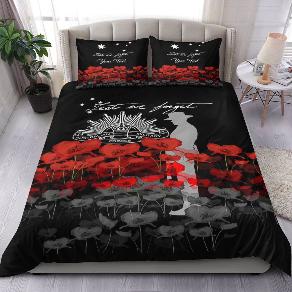 VibeHoodie Bedding Set - (Custom) Australian Military Forces ANZAC Day Lest We Forget Bedding Set LT10 - Vibe Hoodie Shop