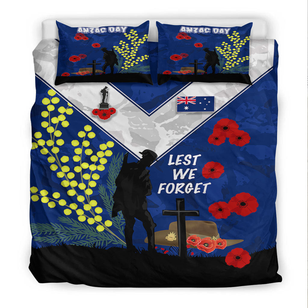 VibeHoodie Bedding Set - Australia ANZAC Lest We Forget 2022 Bedding Set LT10 - Vibe Hoodie Shop