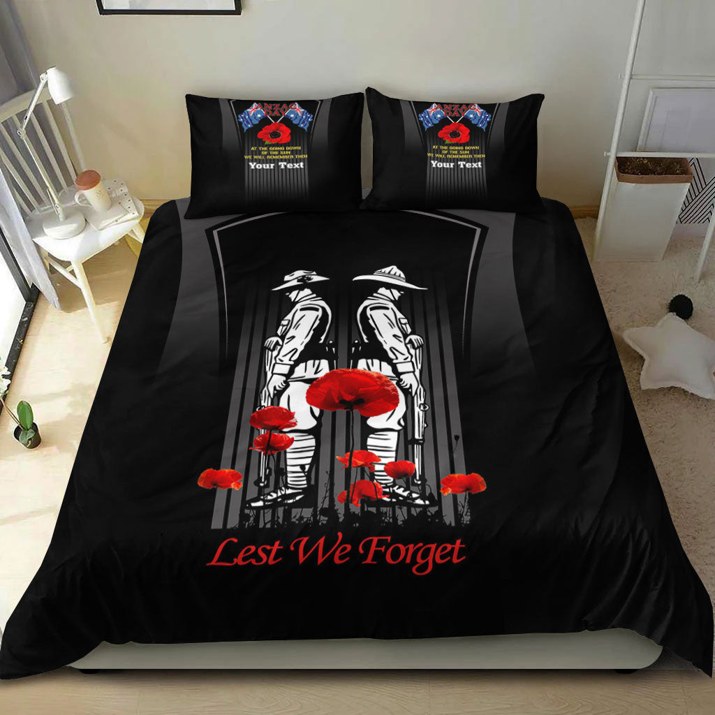 VibeHoodie Bedding Set - (Custom) ANZAC Remembrance Day Lest We Forget Bedding Set LT10 - Vibe Hoodie Shop