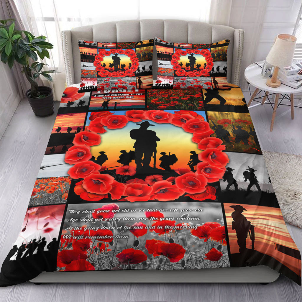 VibeHoodie Bedding Set - ANZAC Day Lest We Forget Banner Bedding Set LT10 - Vibe Hoodie Shop