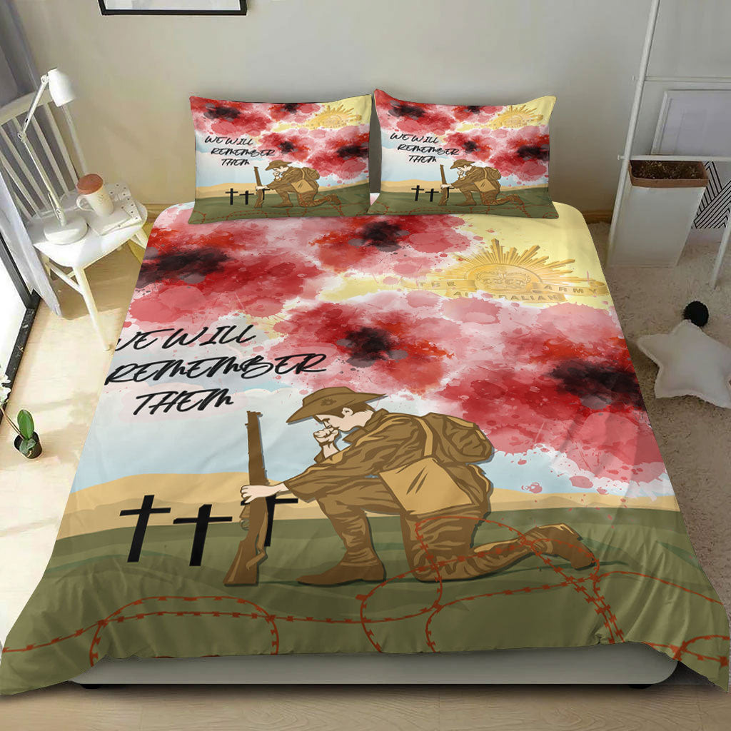 VibeHoodie Bedding Set - ANZAC We Will Remember Them Bedding Set LT10 - Vibe Hoodie Shop
