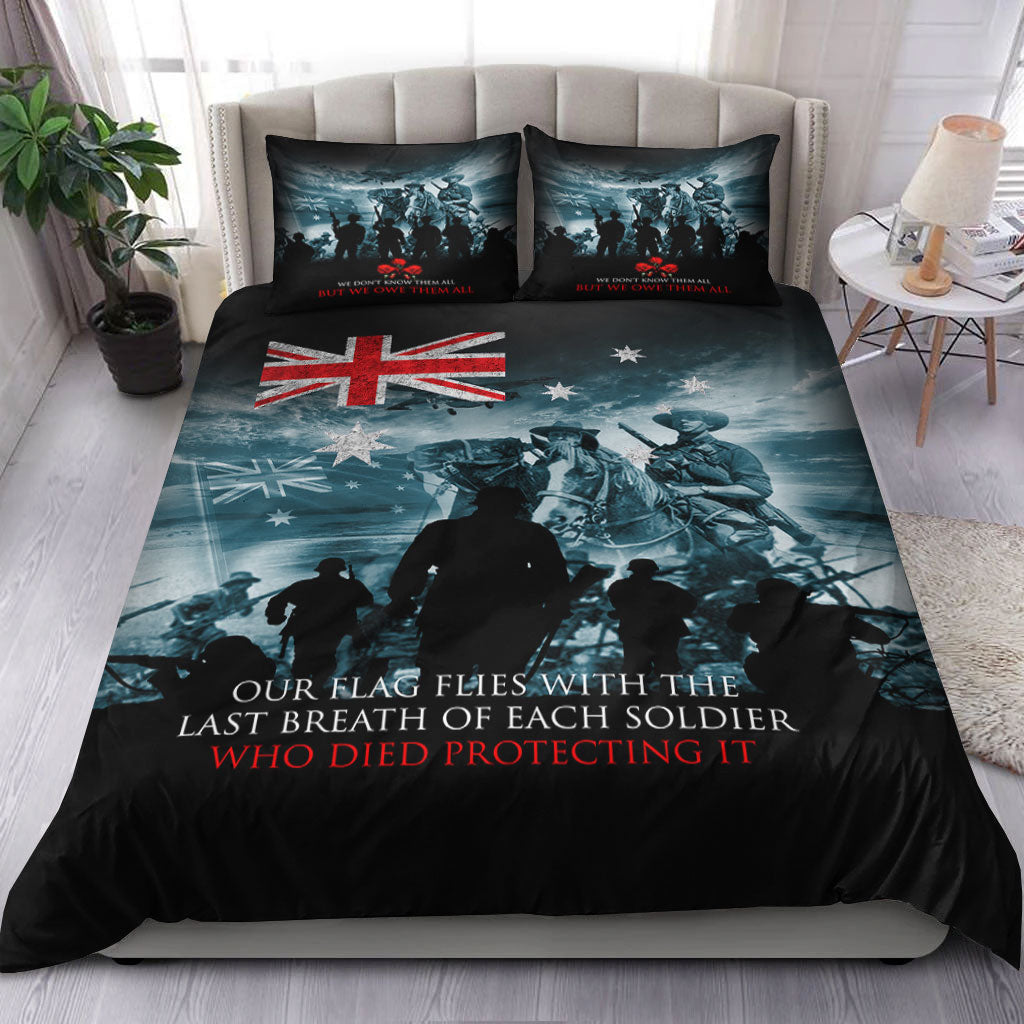 VibeHoodie Bedding Set - Australia ANZAC Day Soldier Remembrance Bedding Set LT10 - Vibe Hoodie Shop