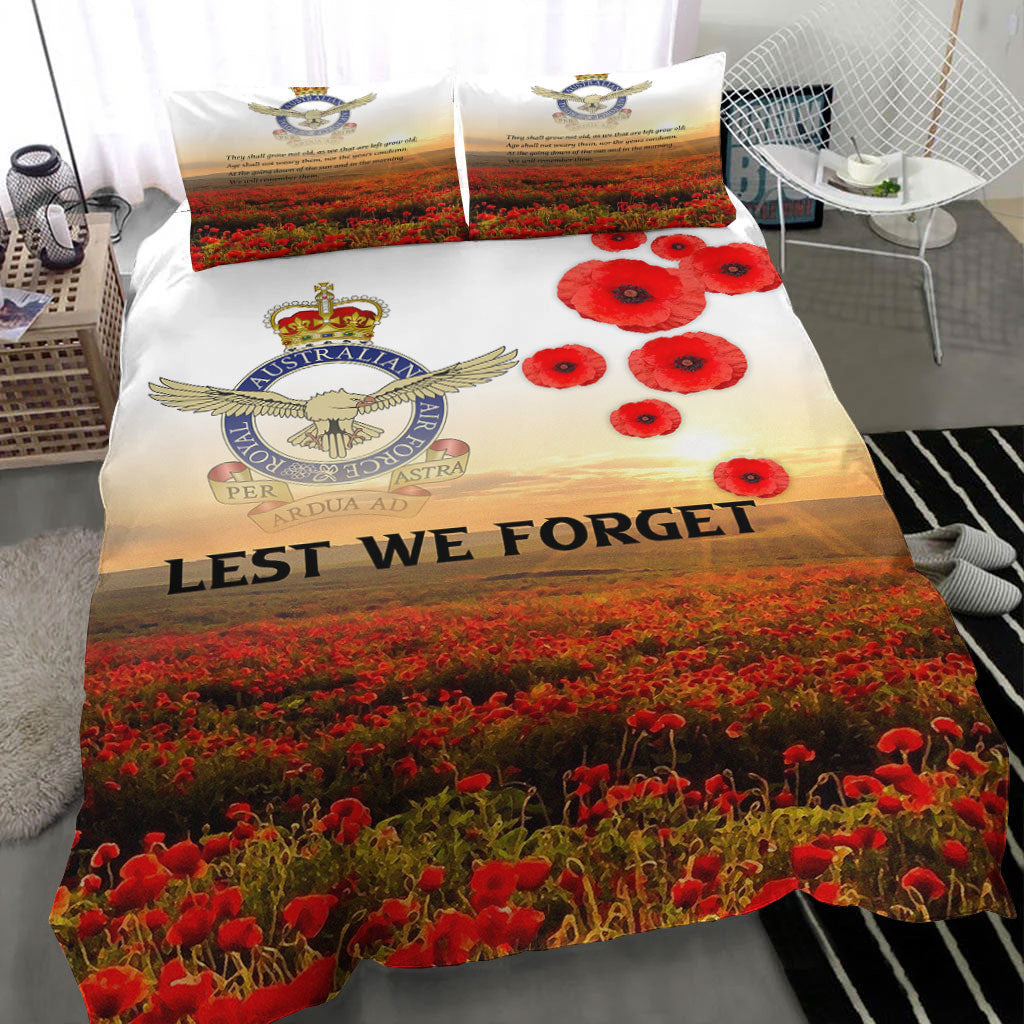 VibeHoodie Bedding Set - ANZAC Day Australian Air Force Bedding Set LT10 - Vibe Hoodie Shop