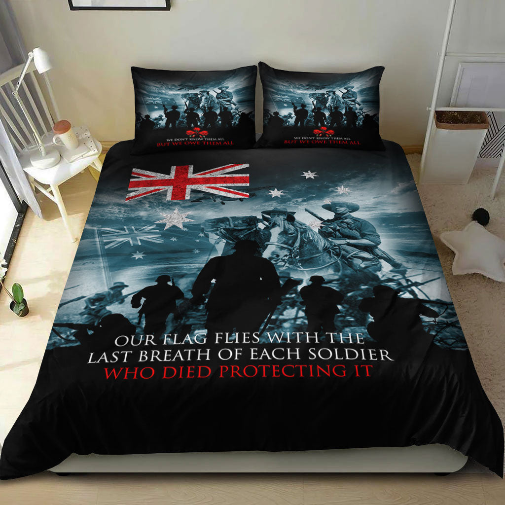 VibeHoodie Bedding Set - Australia ANZAC Day Soldier Remembrance Bedding Set LT10 - Vibe Hoodie Shop