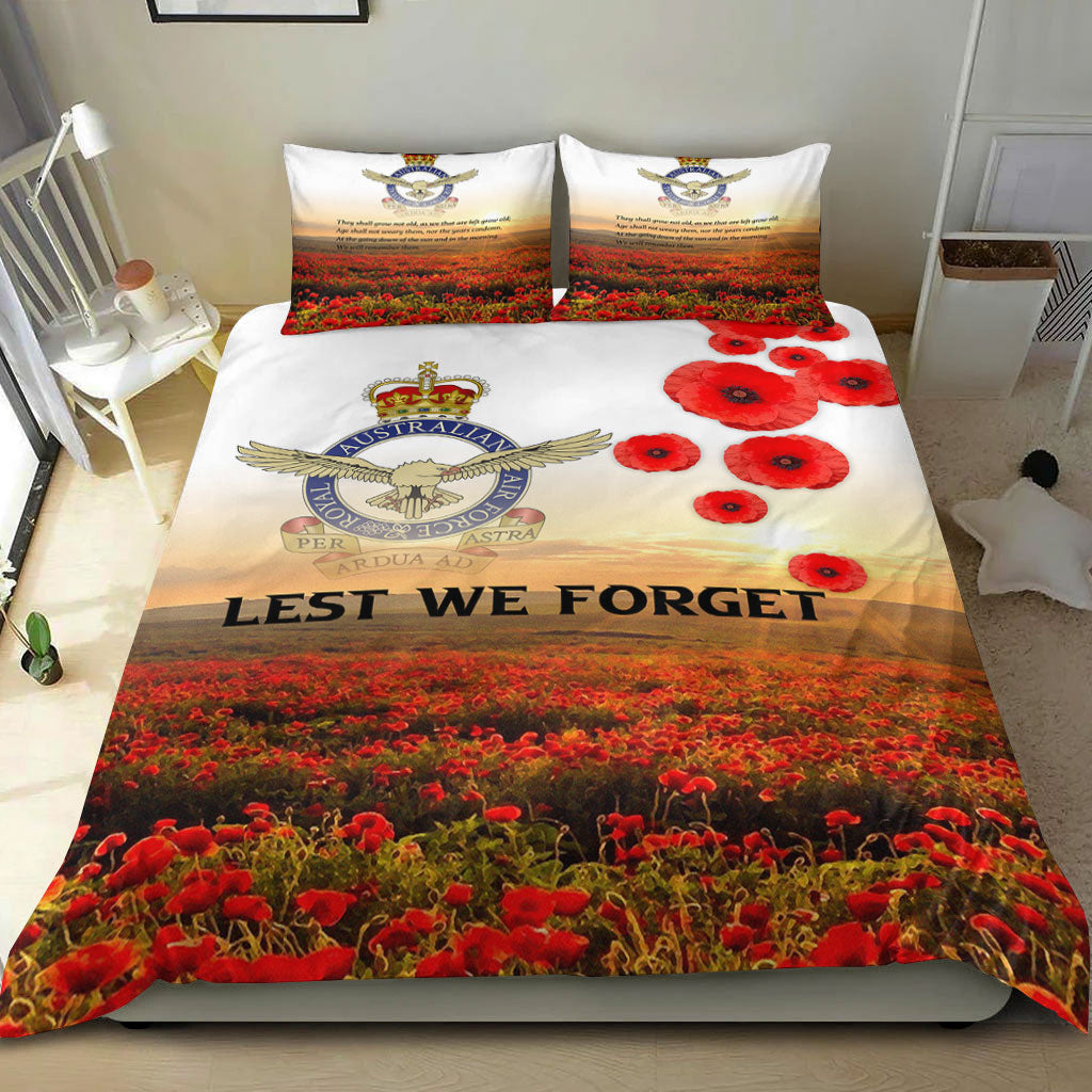 VibeHoodie Bedding Set - ANZAC Day Australian Air Force Bedding Set LT10 - Vibe Hoodie Shop