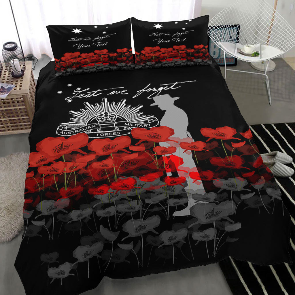 VibeHoodie Bedding Set - (Custom) Australian Military Forces ANZAC Day Lest We Forget Bedding Set LT10 - Vibe Hoodie Shop