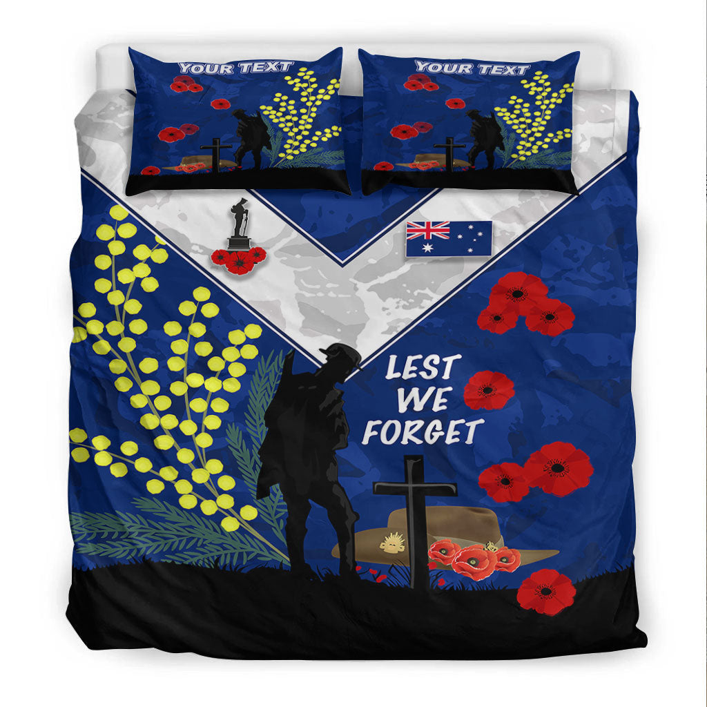 VibeHoodie Bedding Set - (Custom) Australia ANZAC Lest We Forget 2022 Bedding Set LT10 - Vibe Hoodie Shop